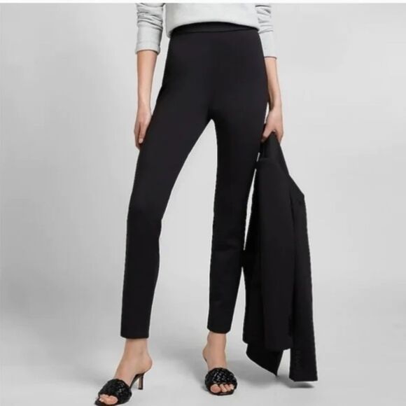 Express Super Soft Double Knit Skinny Pants Size XS Black Super High Rise NWT - Picture 1 of 12
